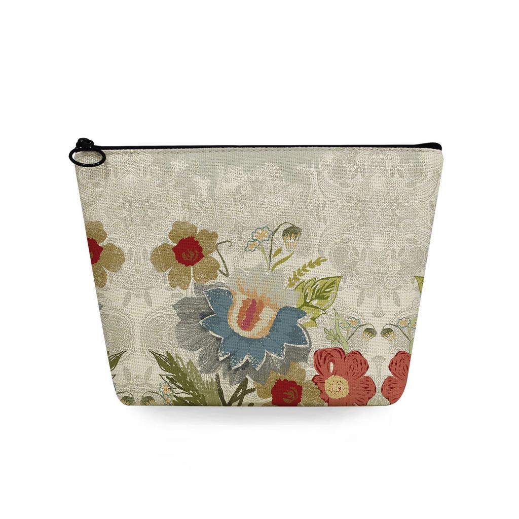 Women Flower Print Cosmetic Bag Toiletries Organize Travel Storage Case 6781