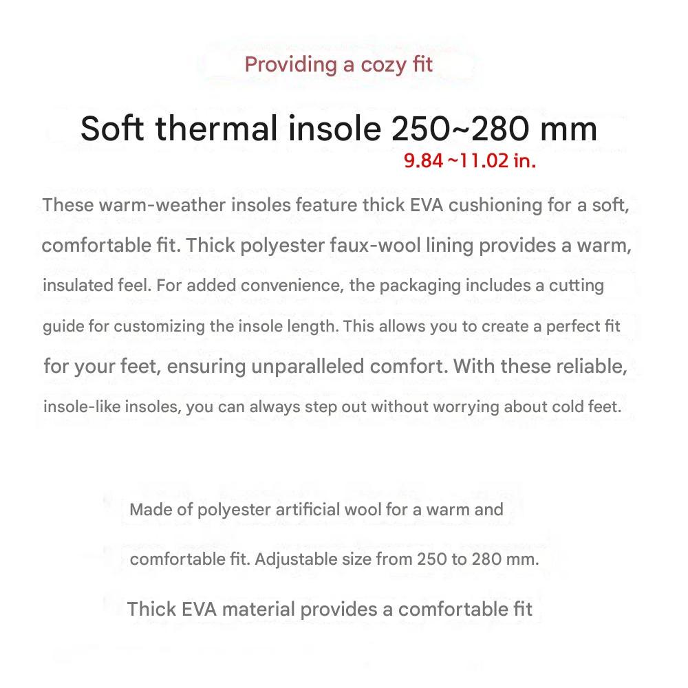 Soft Thermal Insole 250~280mm (9.84~1.02 in.)