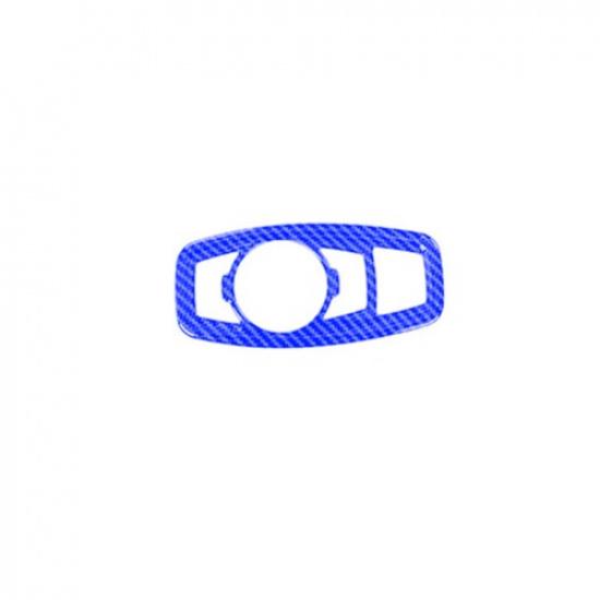 Headlight Switch Control Frame Cover For Ford Edge 2015- Blue Carbon Fiber