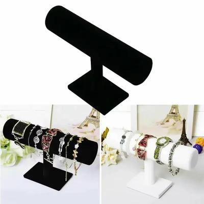 Velvet Jewelry Bracelet Storage Display Chain Watch T-Bar Rack Organizer Hard Stand Holder Jewelry Display Bracelet Display