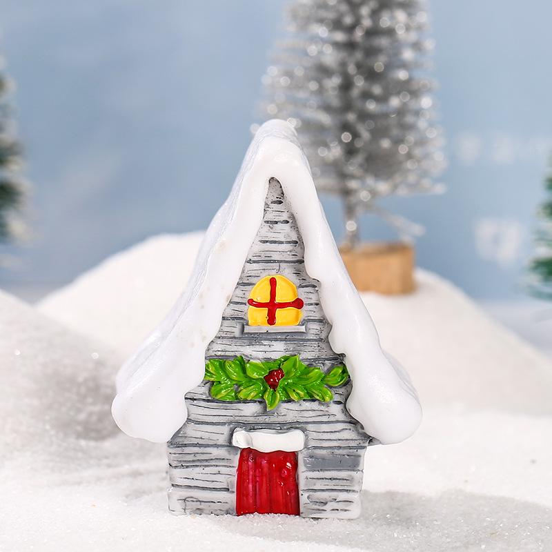 Creative Christmas Ornament Set: Pine Cone Snowman & Mini Christmas House Decorations