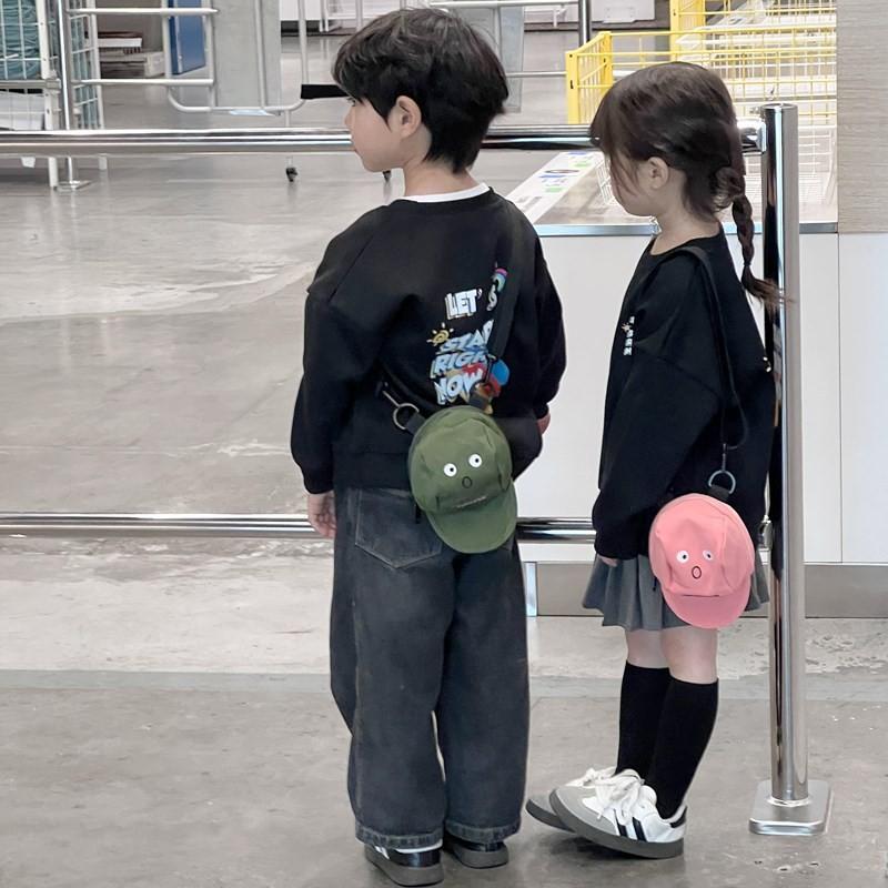 Childrens Bag Crossbody With Letter Hat Design Mini Bag Breathable Clothing