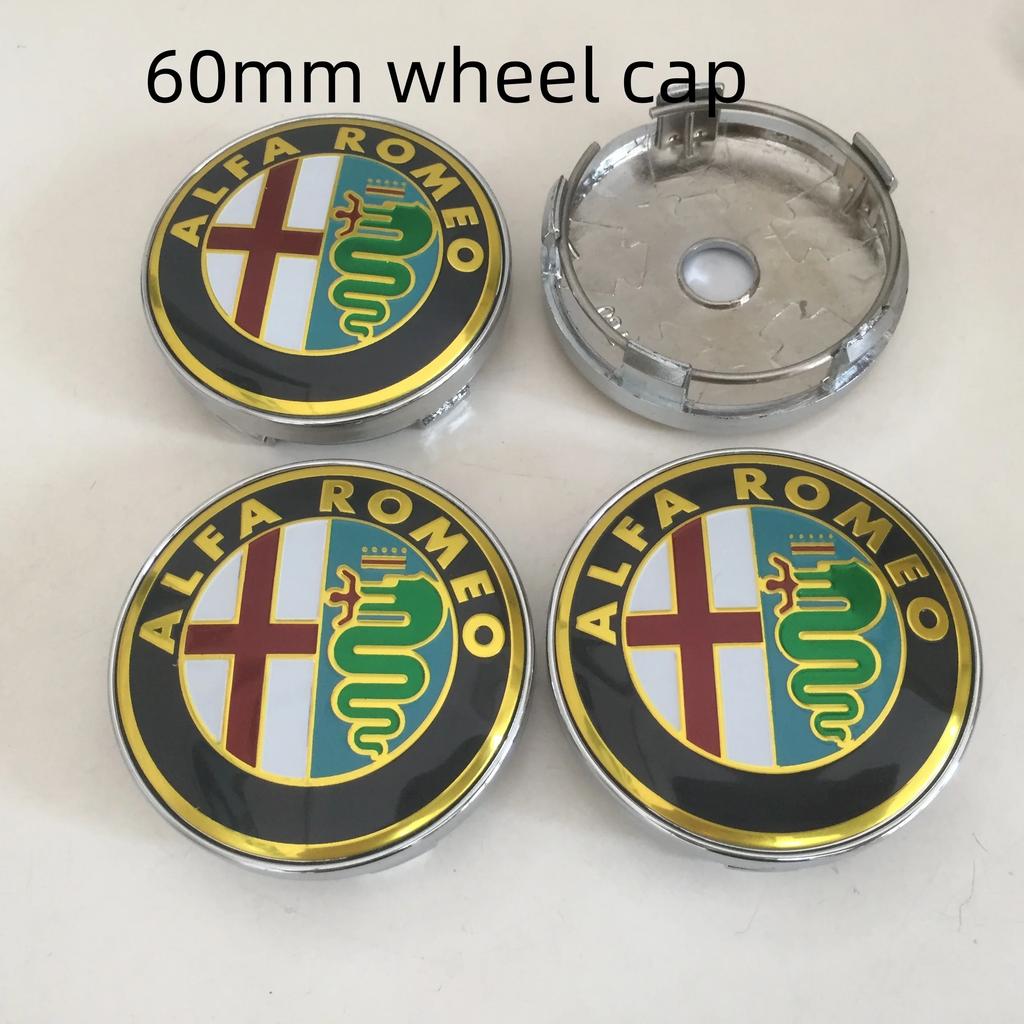 4 stuks 56mm 60mm 68mm Voor Alfa Romeo 147 156 159 Auto embleem Wielnaaf Centerkap Badgehoezen sticker Decals Styling