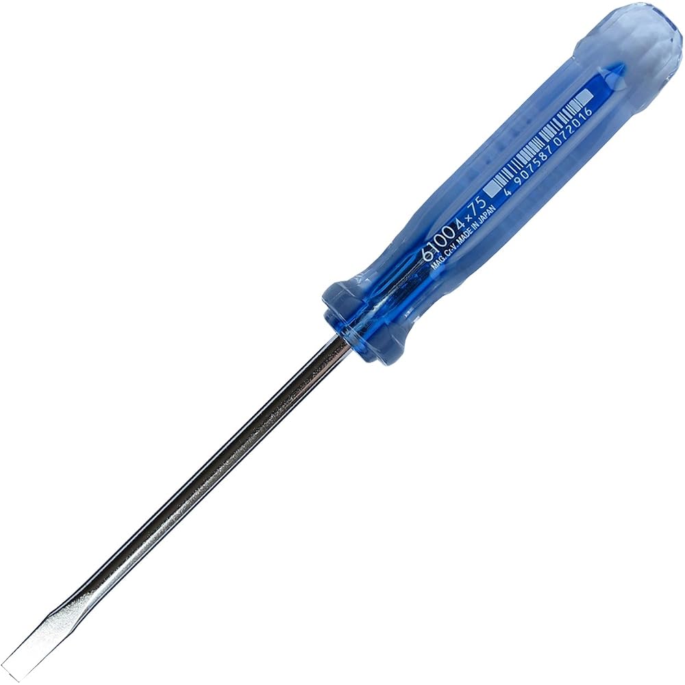 VESSEL Crystaline Screwdriver (Thin Shank) -4×75 6100