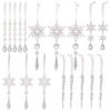 Stylish 18pcs Acrylic Icicle Hangings Versatile For Festive Celebrations Holiday