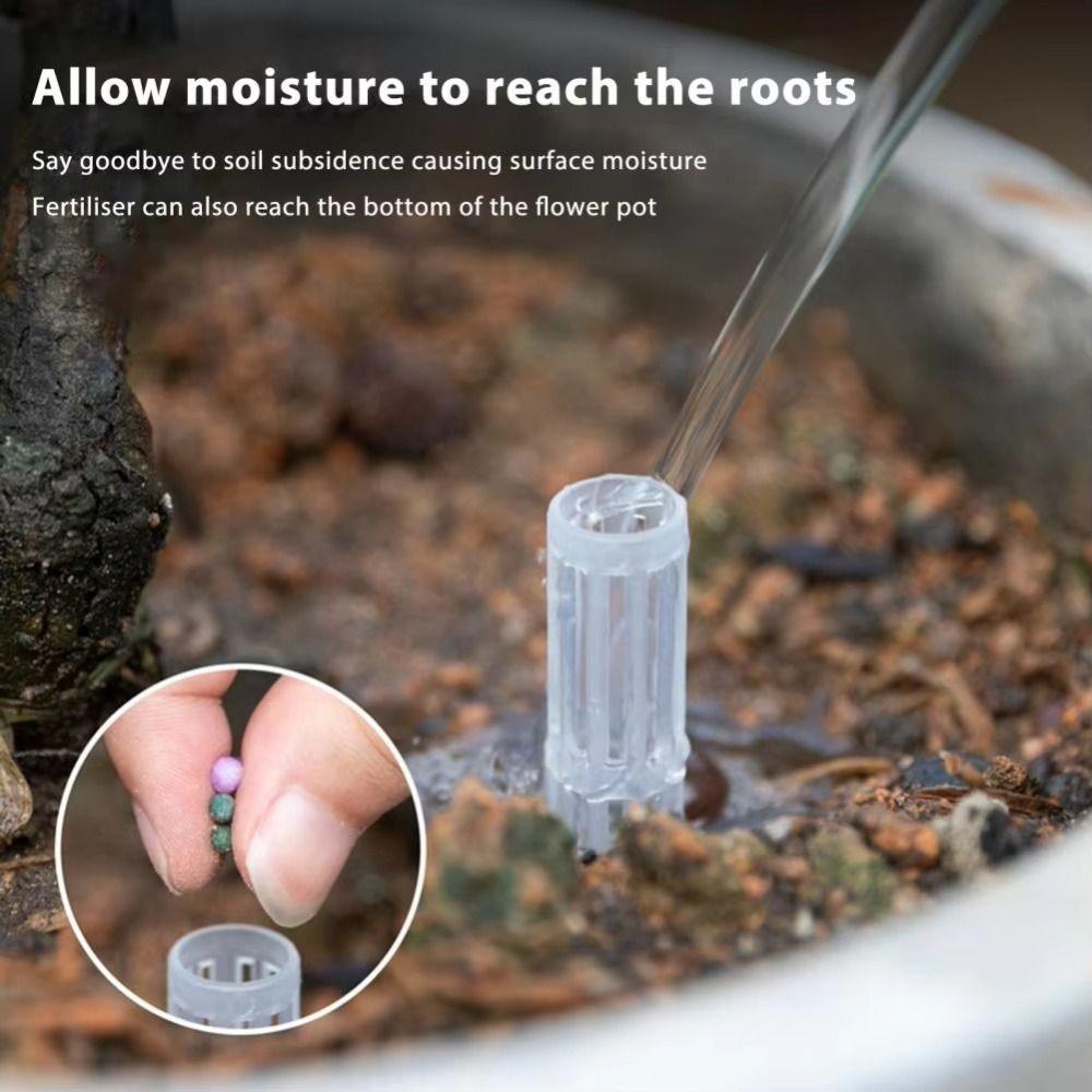 10Pcs Universal Plant Root Ventilation Pipe Breathable Root Rot-resistant Flower Pot Ventilation Pipe Reusable Transparent