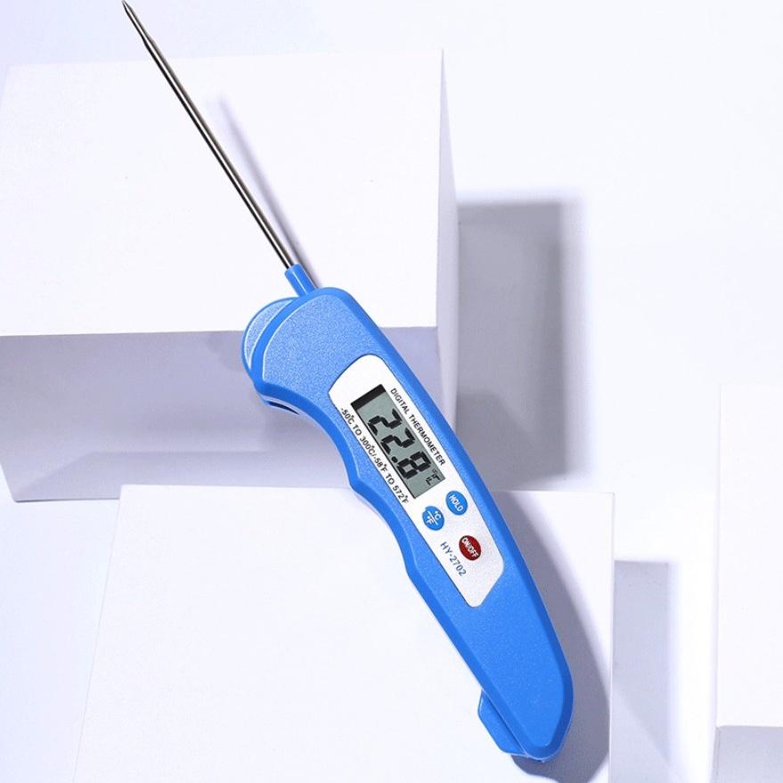 Tragbares Lebensmittelthermometer Staubdicht Faltbar Elektronisches Lebensmittelthermometer für Küche BBQ Backen Öl Fleisch Wasser Ofen Küchenwerkzeuge