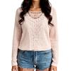 Women's T-Shirt Vintage Floral Print Round Neck Loose Long Sleeve Mid-Length Thumb Leak Top