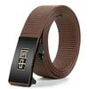 Men'S Toothless Automatic Buckle Woven Canvas Belt Belt Casual Nylon Tactical Pants Belt Military Training Outdoor Belt