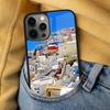 Oia Santorini Greece Soft Phone Case for iPhone 17 Air 16e Pro max 15 Pro 13 14 Plus 11 12 MagSafe Magnetic Coque