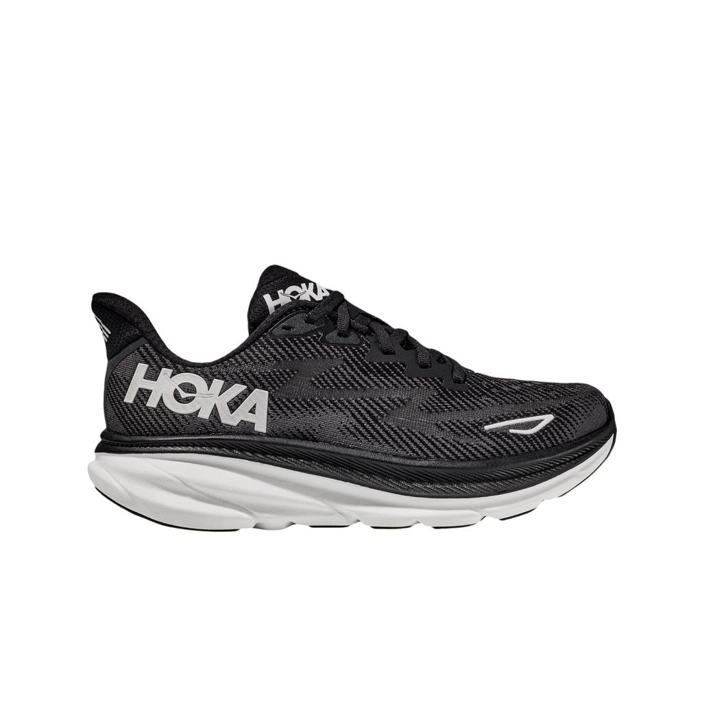 Hoka Clifton 9 Black White - Wide