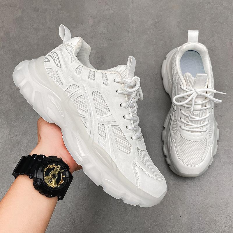 

2025 new trendy brand dad shoes men s ins mesh trend sports and leisure shoes Japanese breathable solid color personality trend 45