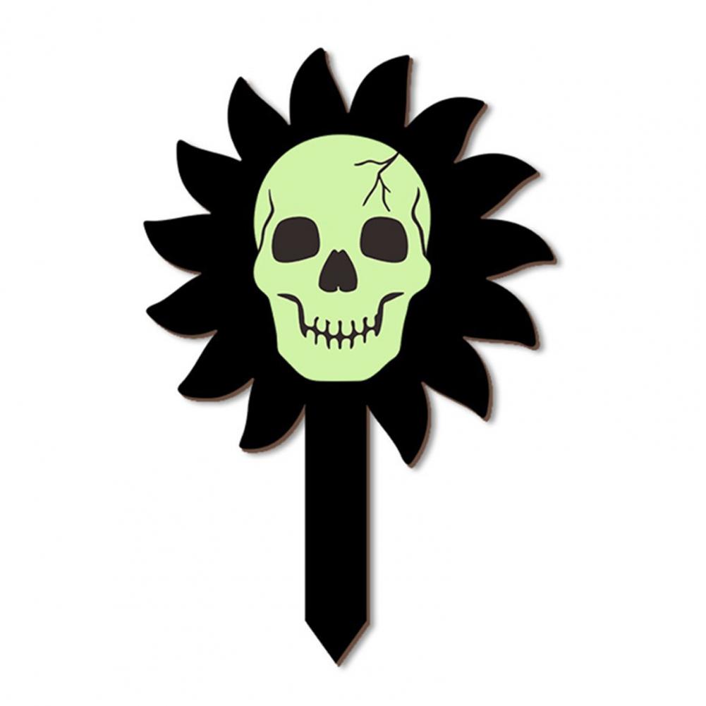 Halloween Yard Stakes Luminous Skeleton Decorative Garden Stakes Wooden Halloween Decorations for Indoor Outside