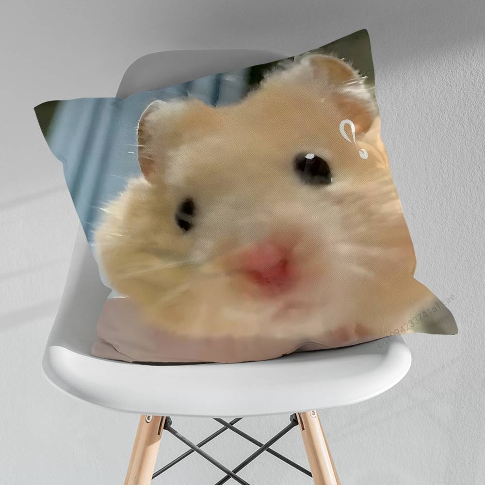 Hamster Lustig Traurig Meme Kissen über Wohnzimmer Sofa Kissenbezug Heimdekoration Schlafzimmer Zimmer Bett Kissenbezug