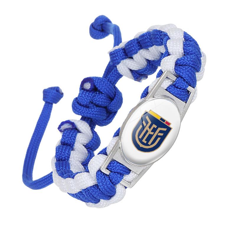 Qatar World Cup Woven Bracelet, Time Gem Team Logo Paracord Fan Support