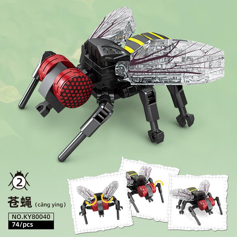 City Creativity Animal Insect Bees Dragonflies Ants Mantis Ladybugs Snails Model Building Blocks Bricks Toys For Gift