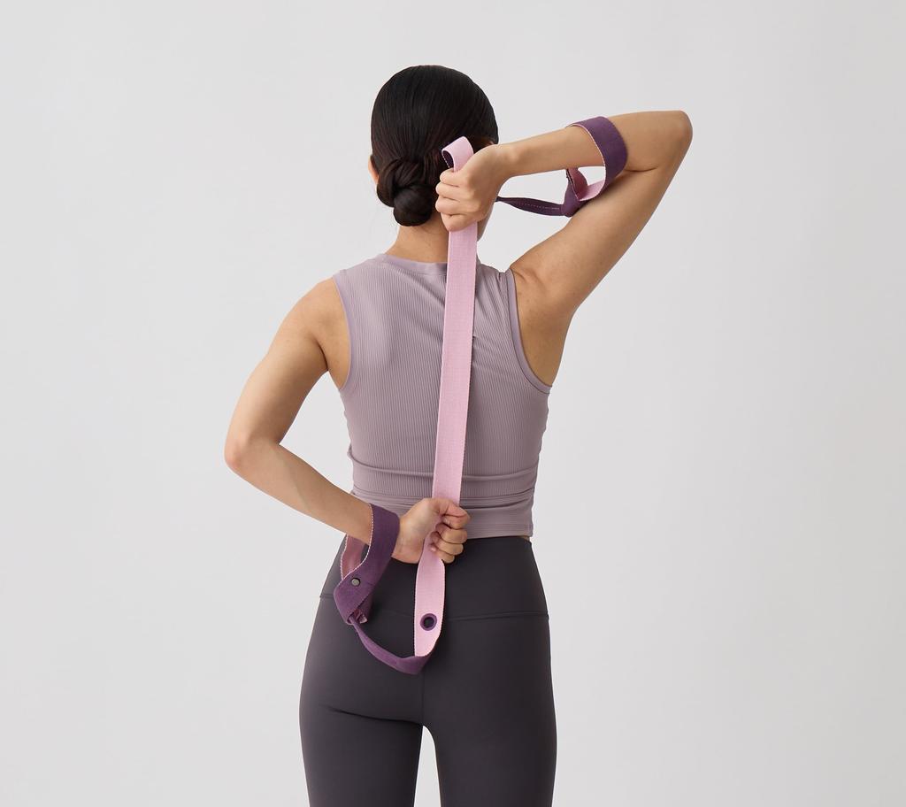 Instructor Supervised Yoga Mat Strap with Stylish Colors [ZEN WEAR] (purple)