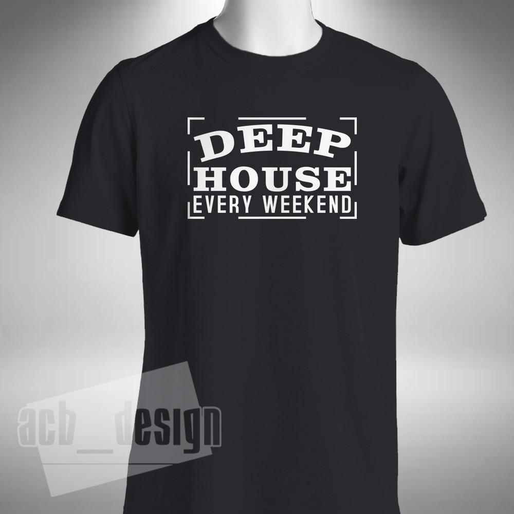 

Deep House Mens T-shirt Every weekend Dance Rave DJ Ibiza Club Turntable Decks 4XL