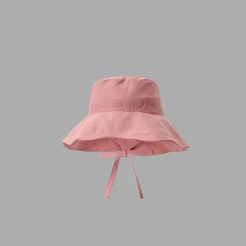 Simple Solid Color Sunscreen Bucket Hat Summer Breathable Adjustable Fisherman Hat For Women Outdoor Travel Wide Brim Sun Hat