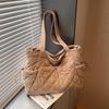 New 2026 Women's Large Capacity Diamond Pattern Tote - Fashionable, Simple Solid Color Handbag for Commuting and Everyday Use.