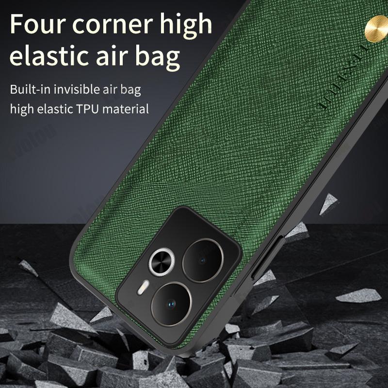 Magnetic Built-in Leather Case For Realme 14T 14X 14 5G Car Holder Shockproof Protective Cover For Realme 14 Pro Plus 13Pro+