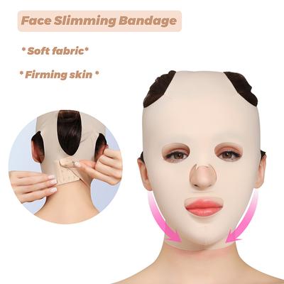 Benda elastica per il viso snellente V Maschera per il viso da donna Cintura per il sollevamento del mento e delle guance Cinghia per massaggio facciale Strumenti di bellezza antirughe