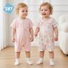 Newborn Baby Summer Cotton 2-Piece Short-Sleeve Romper Set