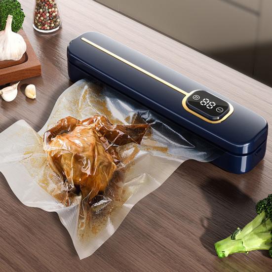 Automatic Vacuum Sealer Machine with LED Indicator Light Dry Wet Use Continuous Sealing Plug-Play Food Preservation Bag Vacuum Sealer