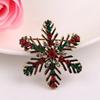 1 Pcs Christmas Snowflake Brooch Colored Pin Set Decorative Corsage