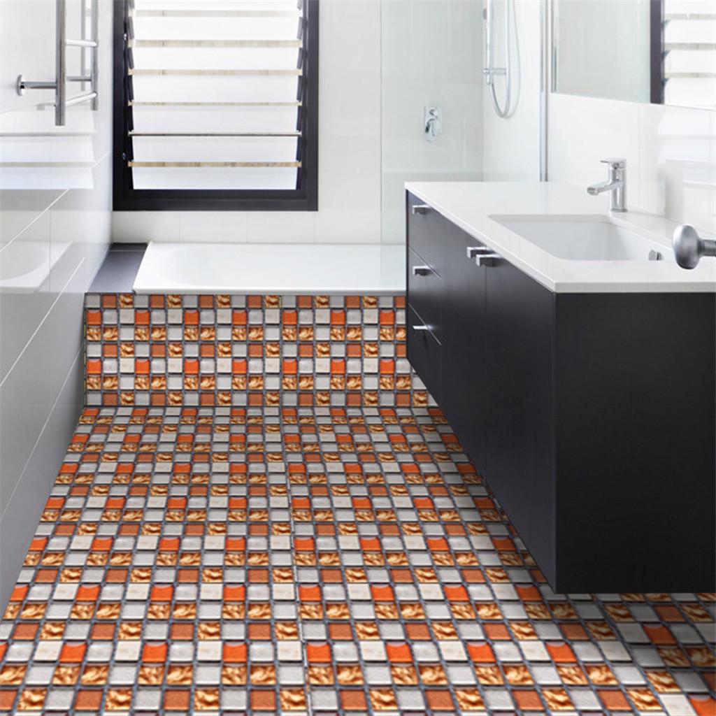 10PCS Self-adhesive Bathroom Kitchen Decor Home Wall 3D Tile Sticker