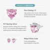 WOSTU 925 Sterling Silver Strawberry Heart Pink Zircon Stud Earrings For Girl Daily Wear Ear Studs Lovely Jewlery Birthday Gift