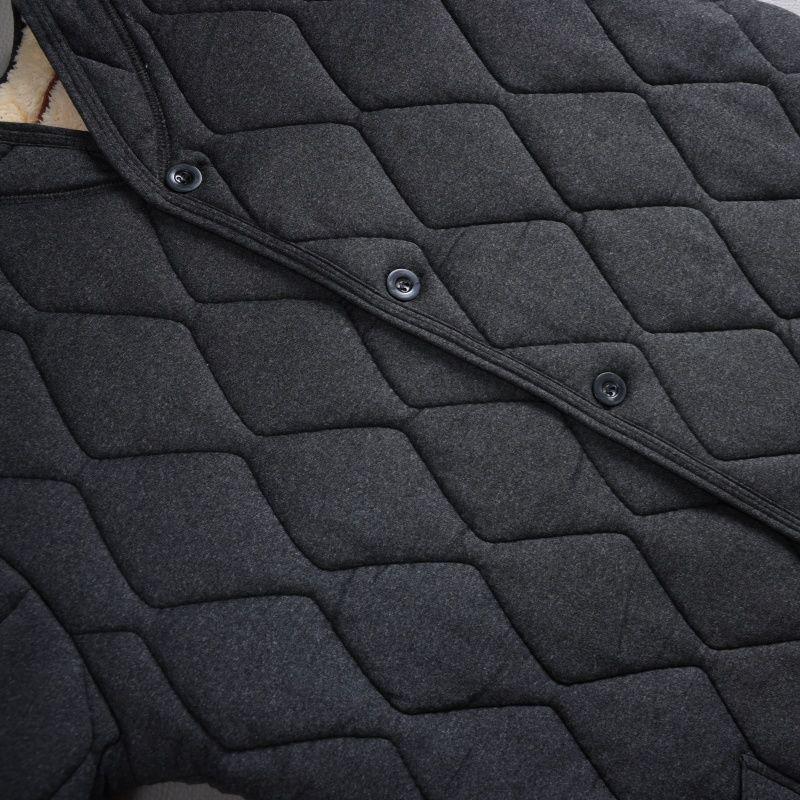 Men's Lamb Wool Coat Set: Thick Cotton-Padded Winter Jacket for Middle-Aged and Elderly, Plus Size Available