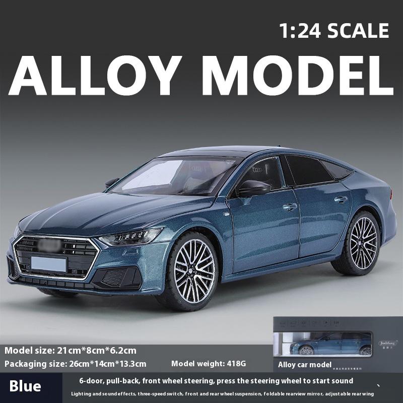 

1:24 luxury A7 alloy model, cool sound and light, exquisite desktop ornaments, the best collection for car model enthusiasts