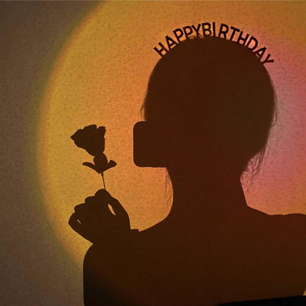 Birthday Gift Pearl Rhinestone Crown Happy Birthday Headband Birthday Hair Hoop Female Jewelry