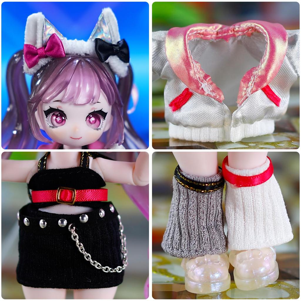 ICY Fortune Days 13cm BJD Doll - Anime Style Doll Set, Perfect for Gifts, Decoration, DIY Exercise, and Collections, Girl's Doll 8+