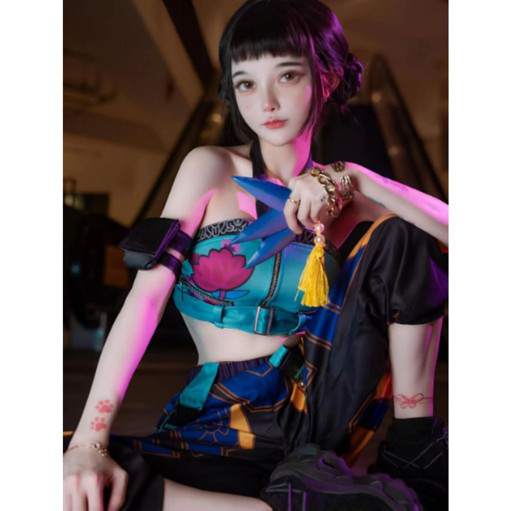 2025 Zoey Mira Rumi 3D Print Cosplay Costume Halloween Carnival K-Pop Hunters Girl Group Idol Role Play Dress Up Outfit
