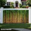2D Asian Style Bamboo Wall Green Ivy Backdrop Garden Outdoor Fence Banner