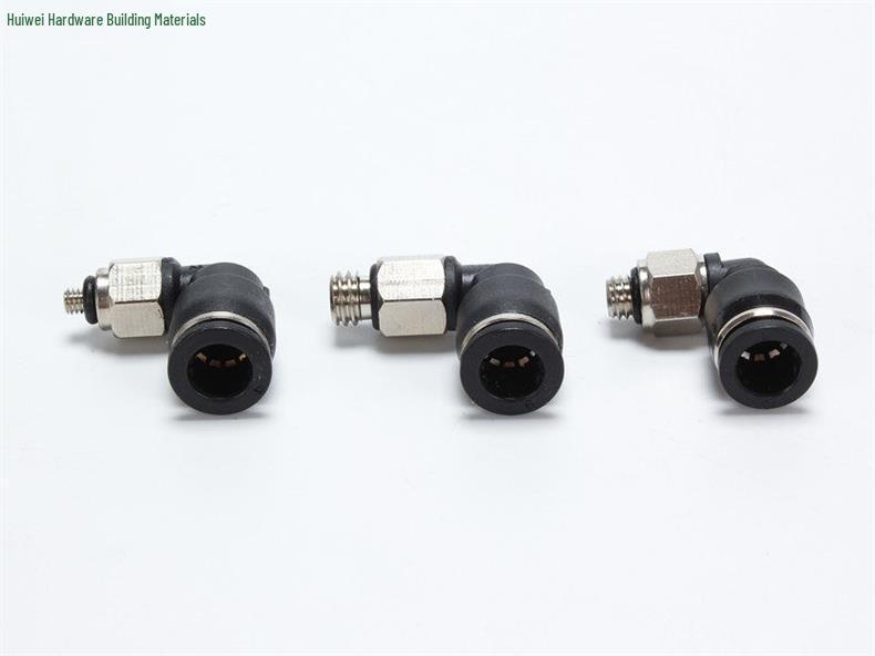 Pneumatic Mini Push-in Connector Set: PC4/6-M5, POC3-M5/4-M6, PL4-M3 Elbow