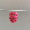 Neue Retro Punk Bunte Lippenform Ringe für Mädchen Hohl Fingerringe Geometrischer Metallring Für Frauen Hiphop Party Schmuck