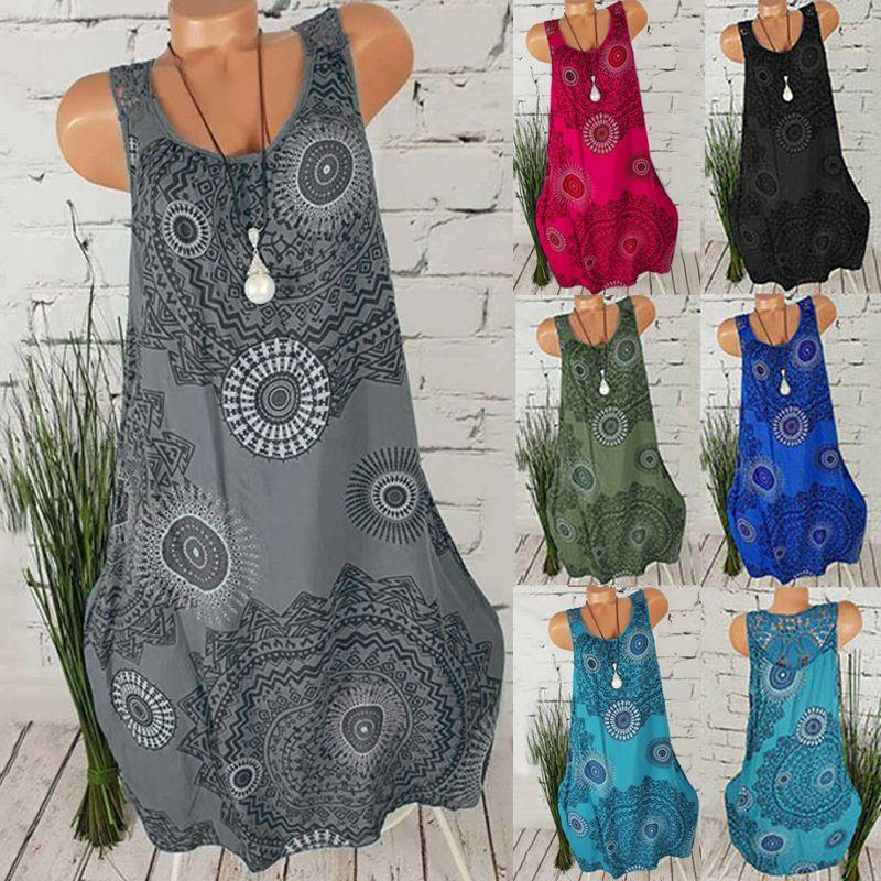 Women's Boho Sundress Midi Length Summer Evening Cocktail Party Beach Dress Size S To 5xl With Elegant Lace Hollow Design
