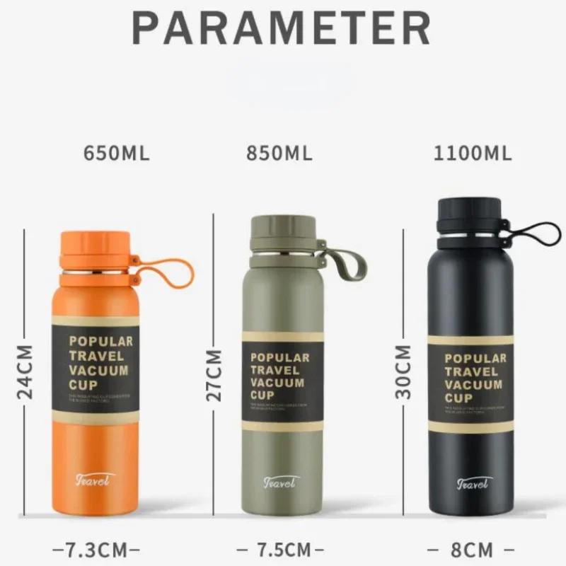 650ML 850ML 1100ML Thermos Doppel Edelstahl Sport Vakuum Glaskolben Outdoor Klettern Fitness Thermische Flasche Tee Isolierung tasse