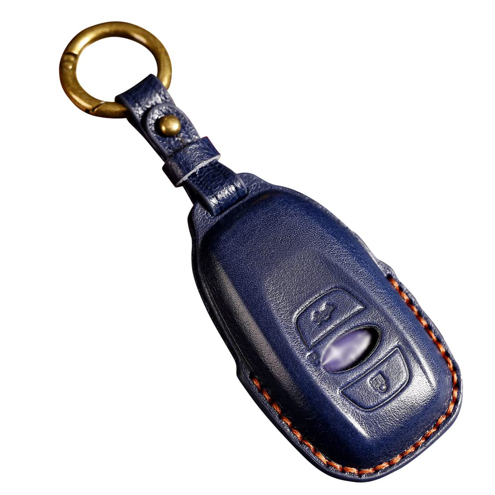 

Кожаный брелок для ключей Subaru для нового Levorg [Kinotaka] Impreza, Crosstrek, Forester, STI, BRZ, Legacy, Outback, Sumapita-kun (синий) синий