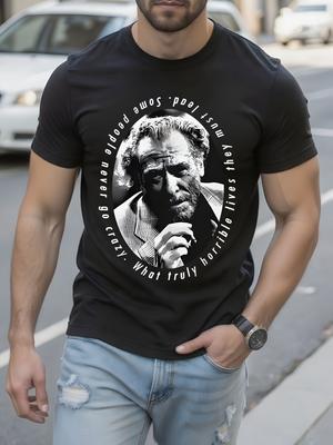 Charles Bukowski Porträt T-Shirt - Barfly Poesie Trinken...