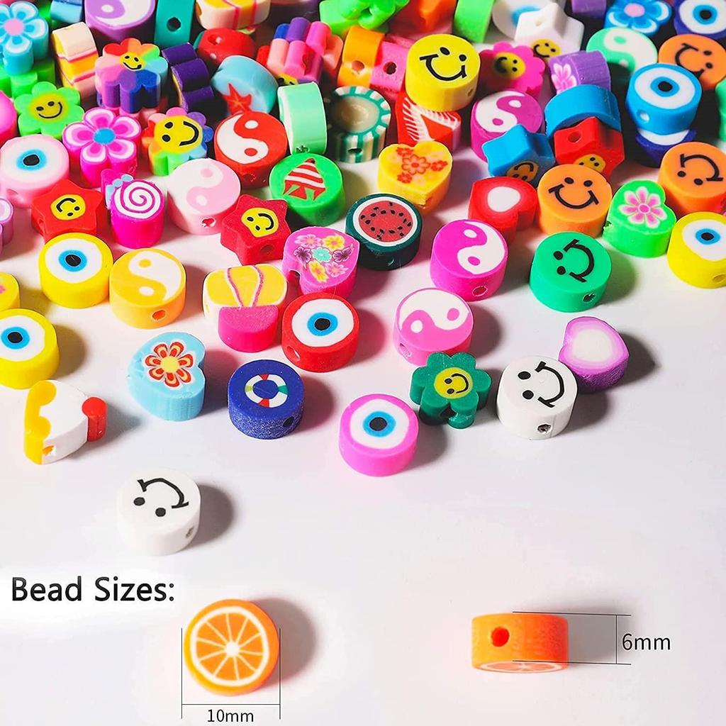 Colorful Polymer Clay Beads DIY Set: Straight Hole Fruit Beads for Bohemian Jewelry Accessories