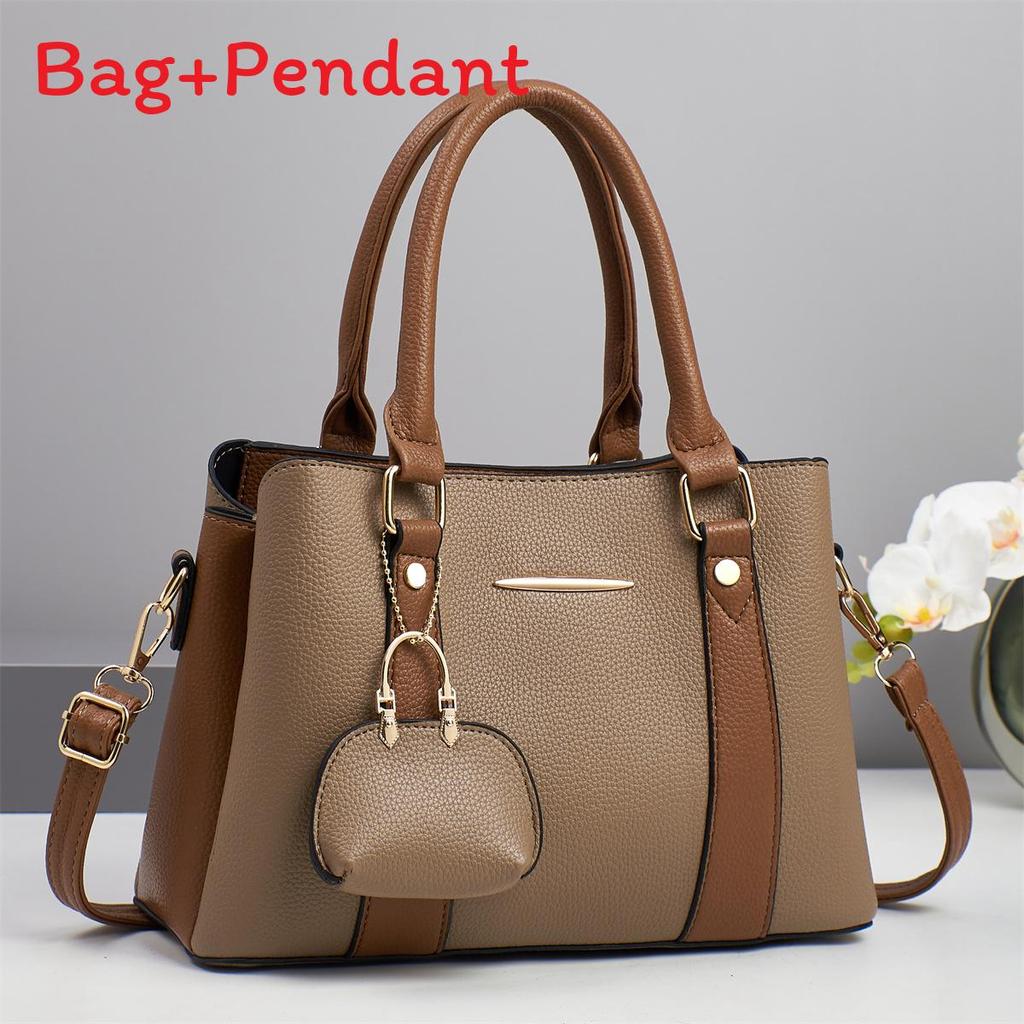 Pu Small Crossbody Bag With Contrast Color Block Pocket For Daily Use