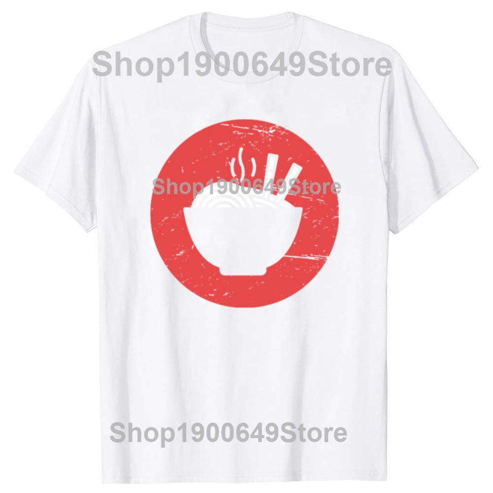 T-shirts Graphiques Ramen Japonais Rétro Drôles Hommes Femmes Mode T-shirt Décontracté 100% Coton Lâche Surdimensionné T-shirt Été