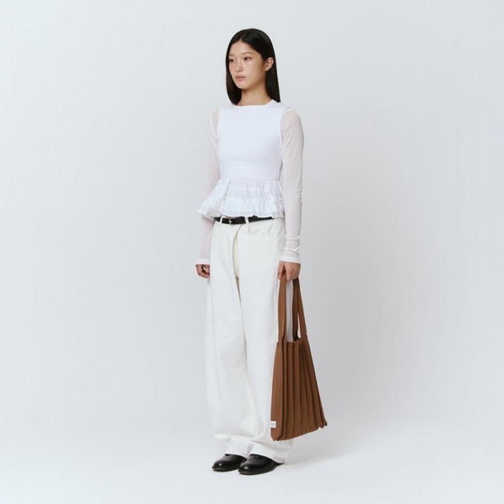Pleatsmama New Shoulder Bag Camel