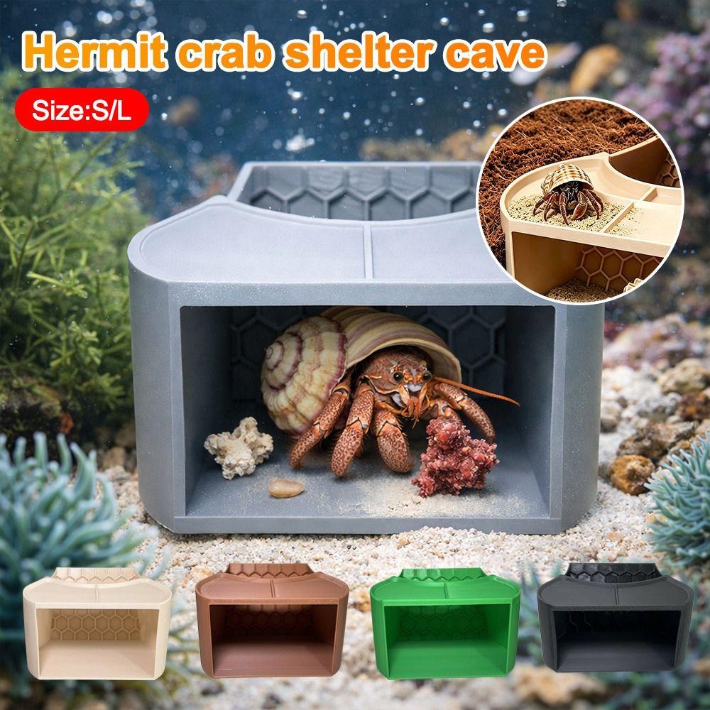 Climbing Ramp Hermit Crab House Double Food Dish Aquarium Fish Cave Fish Tank Accessories