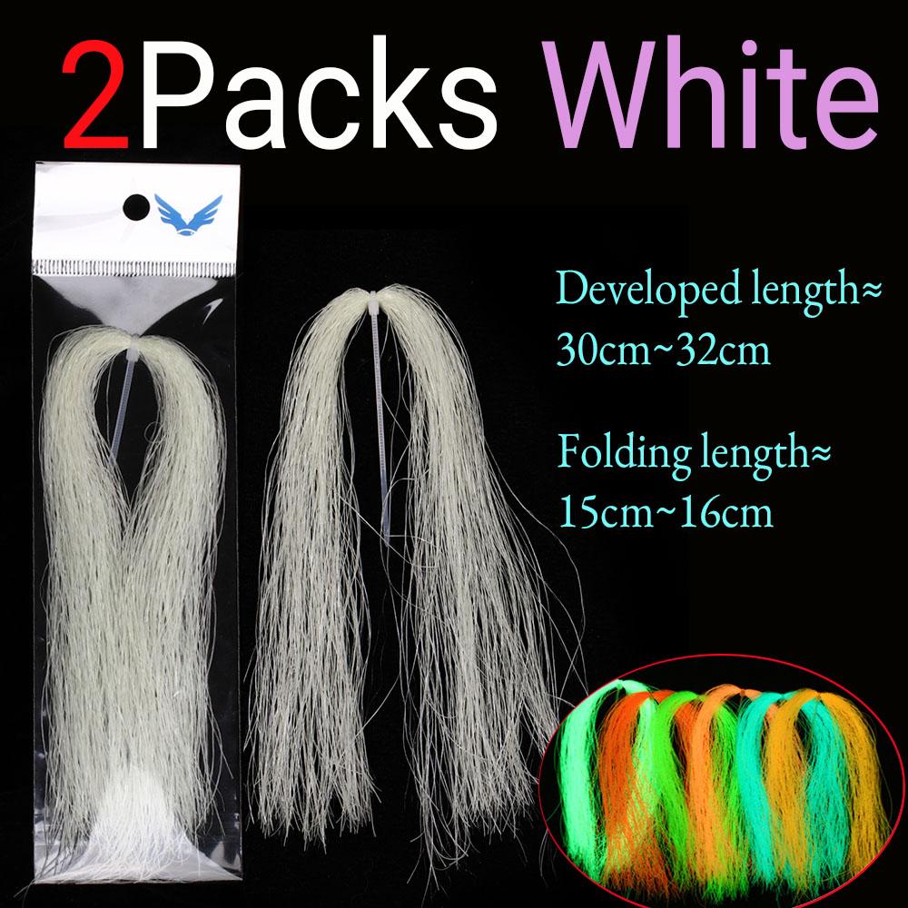 Două Pachete Diferite Material Sclipitor Luminos pentru Jiguri, Monturi Sabiki, Cârlige Asist, Streamer, Corp Nimfă Midge, Aripă, Picioare, Coadă