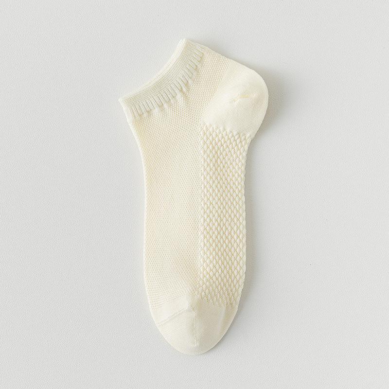 Boat Socks, Pure Cotton Anti-odor and Sweat-absorbing Summer Thin Women's Short Socks, Mesh Boneless All-cotton Socks